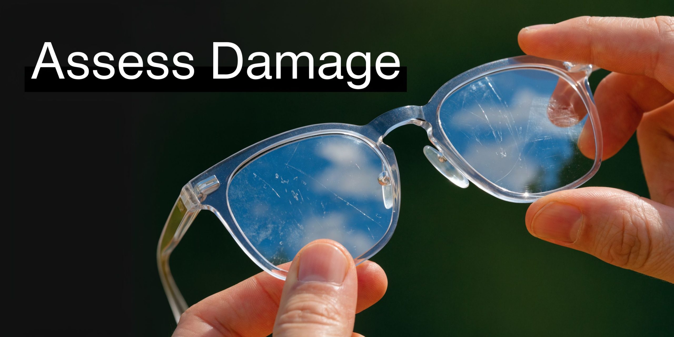 Scratched eyeglass lenses