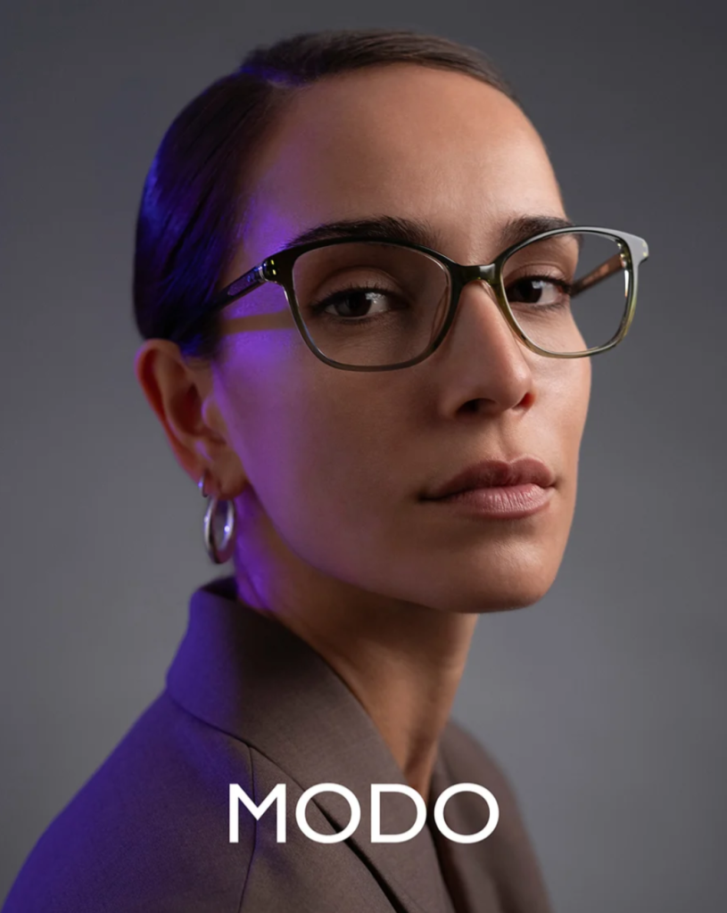 Model wearing MODO eyeglasses